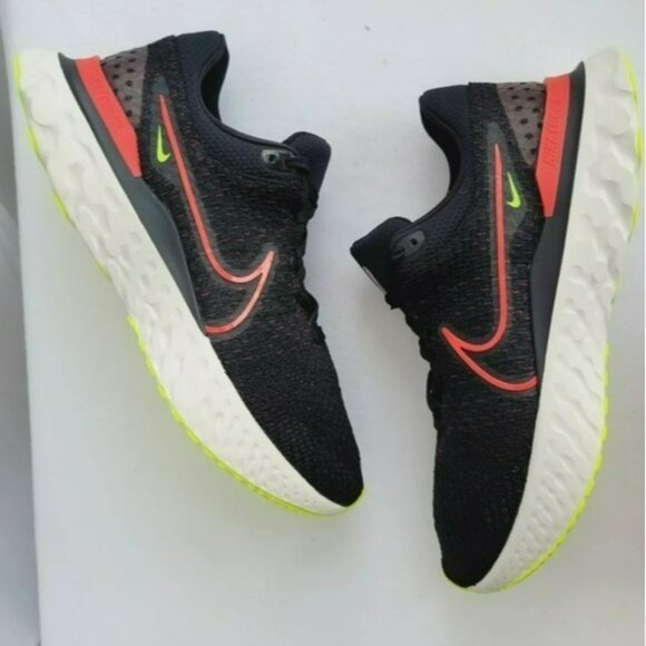 14 MEN\'S NIKE REACT INFINITY RUN FLYKNIT 3 BLACK SIREN RED DH5392-007 main image 7